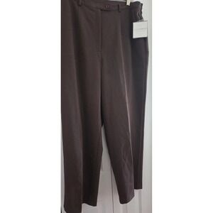 NWT‎ Sag Harbor Brown Slacks Pants Womens 16W Average Comfort Stretch Classic